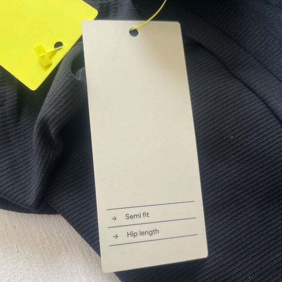 All In Motion Ribbed Long Sleeve Top Womens XXL Black New Quick Dry - Picture 9 of 10